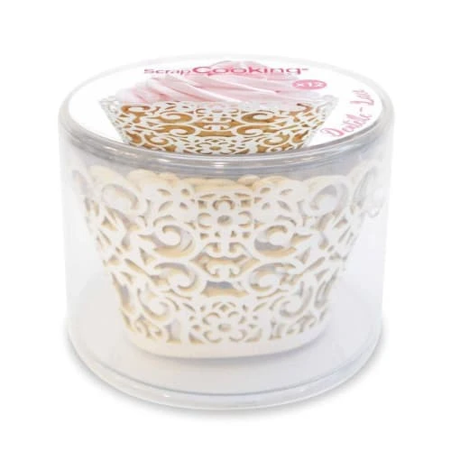 SCRAPCOOKING 12 Contours Pour Cupcakes Dentelle
