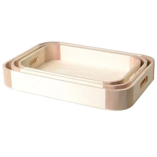 Artemio 3 Plateaux En Bois Design à Customiser