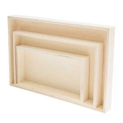 Rico Design 3 Plateaux En Bois Rectangles