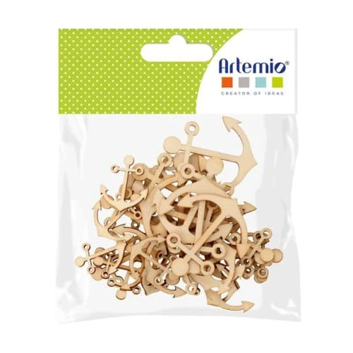 Artemio 30 Mini Décorations En Bois Ancres De Bateau – Image 4