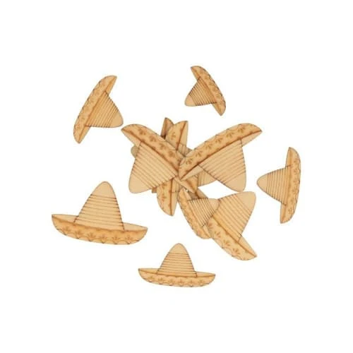 Artemio 30 Mini Silhouettes En Bois Sombreros – Image 2