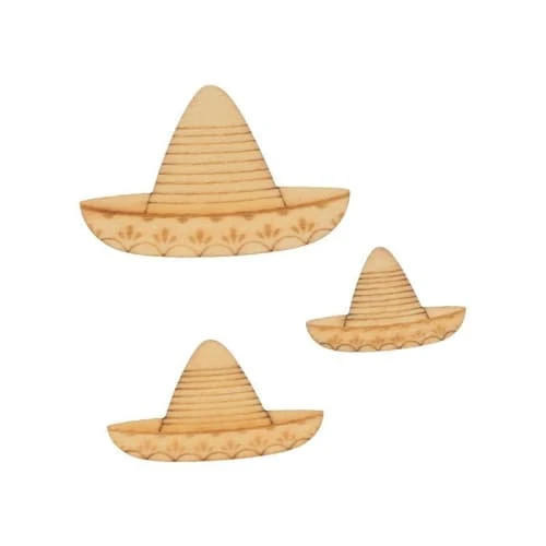 Artemio 30 Mini Silhouettes En Bois Sombreros – Image 3