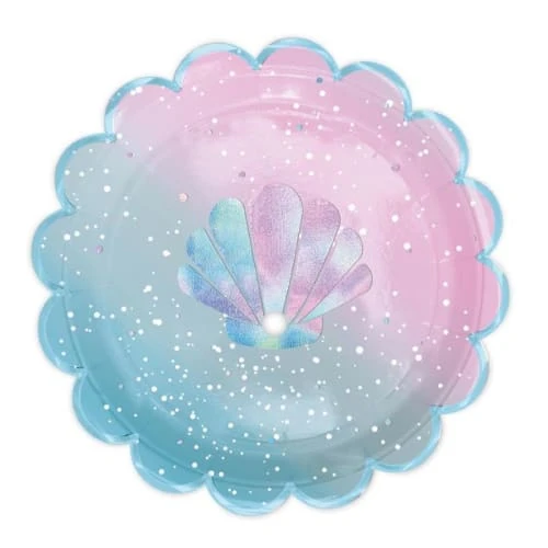 Scrapcooking Party 8 Assiettes Carton Sirène D23cm