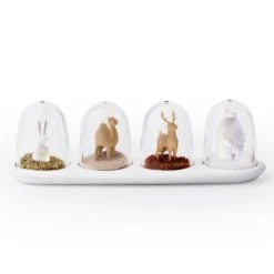 Qualy Design Boîte à épices Animaux - Lot De 4