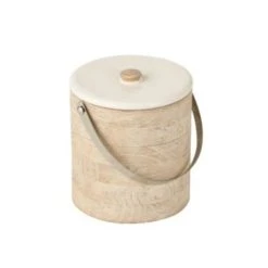 LANADECO Bol Corde Manguier Blanc H19cm