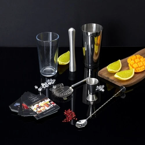 TOILINUX Coffret 5 Accessoires à Cocktail Et 50 Recettes En Acierxydable – Image 2