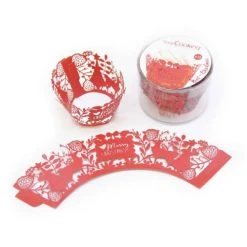 SCRAPCOOKING Contours Pour Cupcakes De Noël - Lot De 12