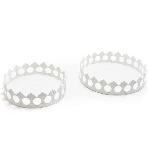 Lou De Castellane Coupe Plateau 26 Cm En Métal Blanc – Image 2