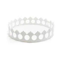 Lou De Castellane Coupe Plateau 26 Cm En Métal Blanc