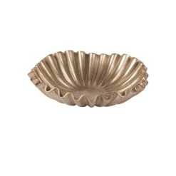 Table Passion Coupe Ronde 35 Cm En Aluminium Or