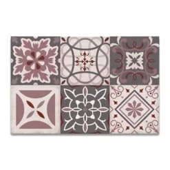 STC Dessous De Plat Verre Trempé Motifs Carreaux De Céramique 30x20cm