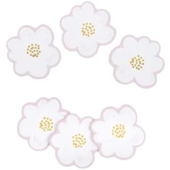 Maisons Du Monde Dessous De Verre Marguerite Blancs Et Roses (x6)