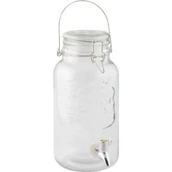 Secrets Du Potager Distributeur Boisson Avec Couvercle à Rabat En Verre