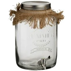 Jolipa Distributeur Tropical En Verre De Boisson 3.5 L