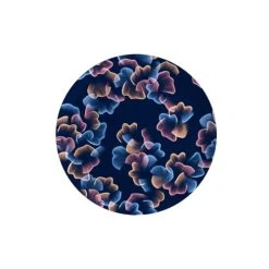 Atomic Soda Grand Plateau Rond En Bois Blue Neon Flower