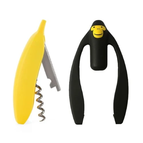 KIKKERLAND Kit Tire-bouchon Singe & Banane