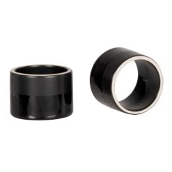 Maisons Du Monde Lot De 2 Ronds De Serviettes En Grès Noir Mat - Lot De 2