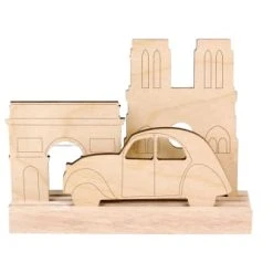 Reine Mère Lot De 3 Dessous De Verre Et Socle En Bois De Bouleau Et Hêtre