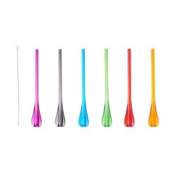 Mastrad Lot De 6 Pailles Cuillères Multicolore San