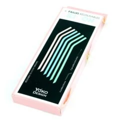 Yoko Design Lot De 6 Pailles En Silicone