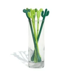 Qualy Design Mélangeur à Cocktail Cactus - Lot De 6