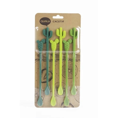 Qualy Design Mélangeur à Cocktail Cactus - Lot De 6 – Image 4