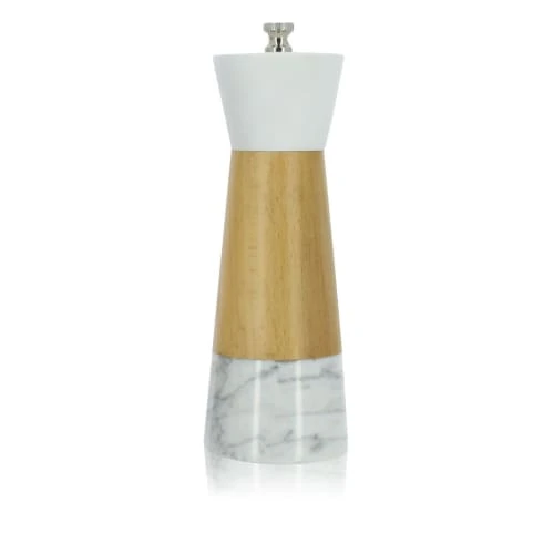 OGO Living Moulin à Sel En Marbre Et Bois 17 Cm