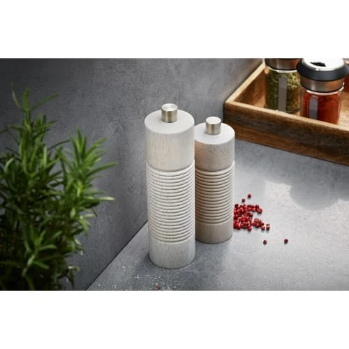 GEFU Moulin à Sel Et à Poivre En Bois Blanc H18cm – Image 2