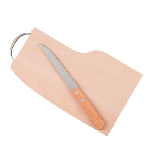 Maisons Du Monde Planche à Saucisson En Bois De Hêtre Et Couteau – Image 2