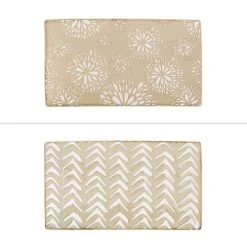 Table Passion Plateau 29x16 Cm (1 Modèle Aléatoire) En Porcelaine Beige