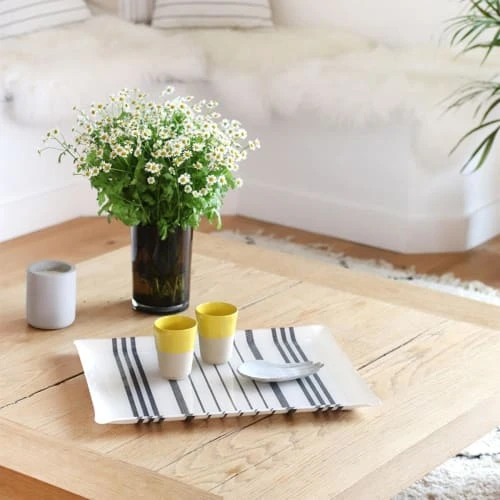 Maison Jean-Vier Plateau Cuisine Blanc 28x37 Cm – Image 2