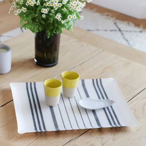 Maison Jean-Vier Plateau Cuisine Blanc 28x37 Cm – Image 3