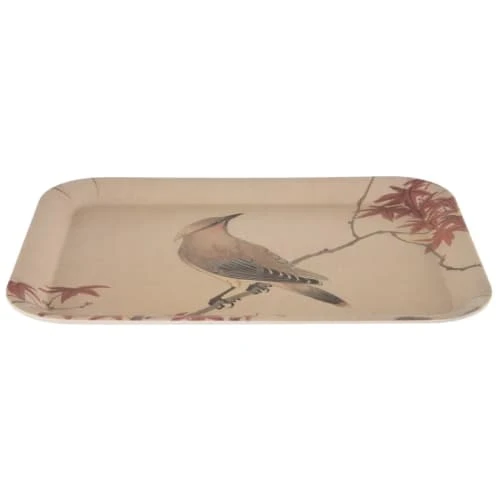 Ixia Plateau En Bambou Oiseau 43x32cm – Image 2