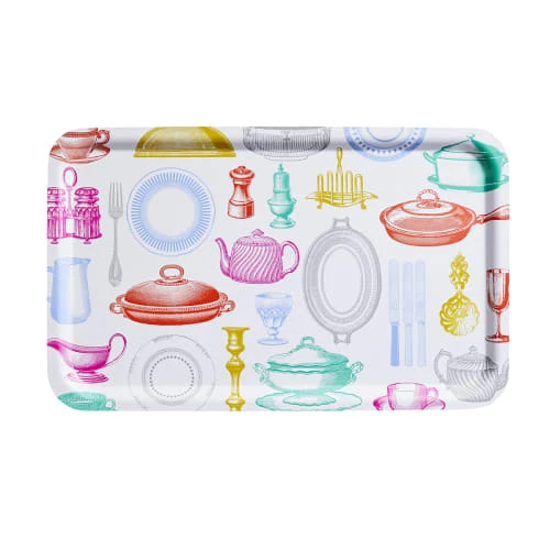 Le Jacquard Francais Plateau En Bois Méli-mélo 53 X 32