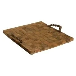 Jolipa Plateau En Bois Naturel 32x32cm