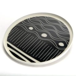 Amadeus Plateau Mer En Métal Noir