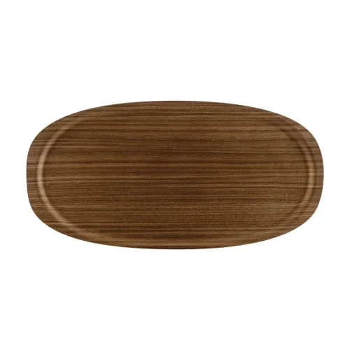 ARY Plateau Ovale Viventium Noyer 56 X 28 Cm