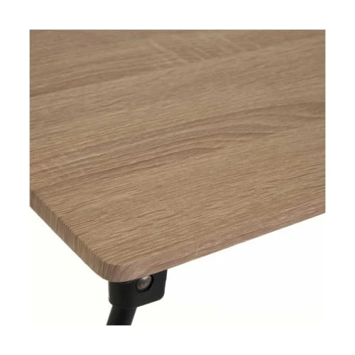 Wadiga Plateau Petit Déjeuner Au Lit En Métal Noir Et Bois MDF – Image 4