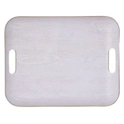 Table Passion Plateau Rectangle 45x36 Cm Blanc En Bois Bleu