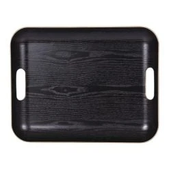 Table Passion Plateau Rectangle 45x36 Cm En Bois Noir