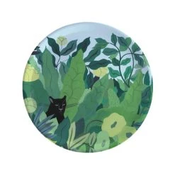 Atomic Soda Plateau Rond En Bois Panthère De La Forêt 45 Cm