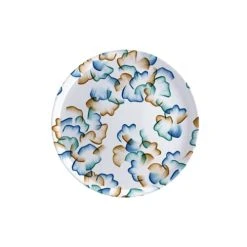 Atomic Soda Plateau Rond En Bois White Neon Flower