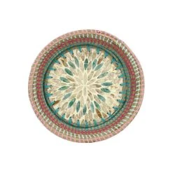 Pirouette Paris Plateau Rond En Jonc De Mer Et Coquillages D30