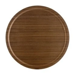 ARY Plateau Rond Viventium Noyer Diamètre 38 Cm