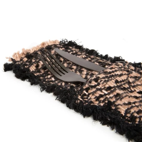 Bazar Bizar Porte-couverts En Coton Cuivre Et Noir Lot De 4 – Image 5