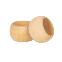 Maisons Du Monde Ronds De Serviette En Bois De Schima - Lot De 2