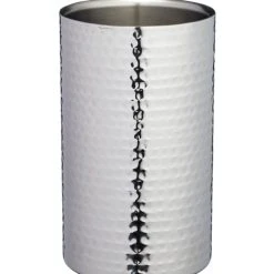 BarCraft Seau à De Vin Martelé En Acier Inoxydable Argenté