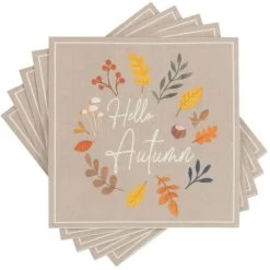 Maisons Du Monde Serviette En Papier à Dessin Feuilles D'automne (x20) - Lot De 2