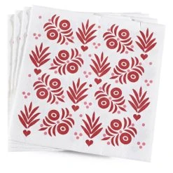 Le Jacquard Francais Serviette En Papier Fraise 40 X 40