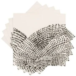 Maisons Du Monde Serviette En Papier Imprimé Pois Noir Et Blanc (x20) - Lot De 2